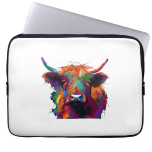 highland Cow, cow, highland cow art, cute highland Laptop Sleeve