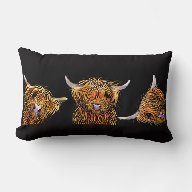 HiGHLaND CoW CuSHioN ' THe SCoTTieS ' (Front)