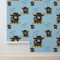 Highland Cow Cute Boys Bedroom
