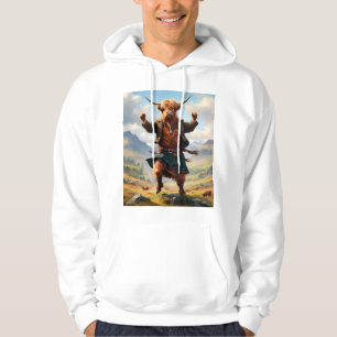 Highland Cow Dancing The Highland Fling, Hoodie