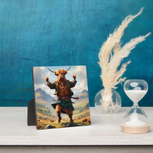 Highland Cow Dancing The Highland Fling, Plaque
