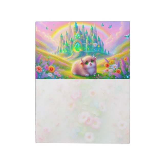 Highland Cow Emerald Castle Notepad (Rotated)