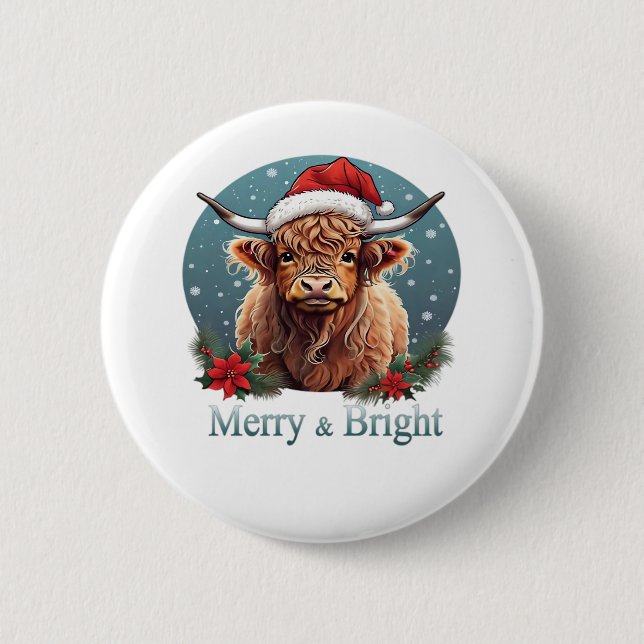 Highland Cow Essential T-Shirt 6 Cm Round Badge (Front)