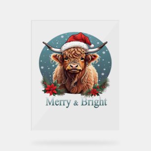 Highland Cow Essential T-Shirt Acrylic Sign