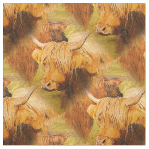 Highland Cow. Fabric