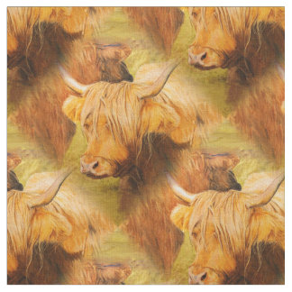 Highland Cow. Fabric
