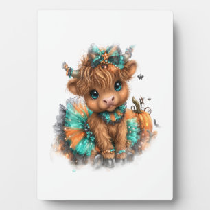 Highland Cow Farm Halloween Plaque
