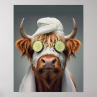 Highland Cow Funny Facial Face Mask Bathroom