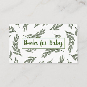 Highland Cow greenery books for baby Enclosure Card