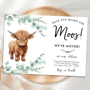 Highland Cow Greenery Farm New Address Moving Announcement