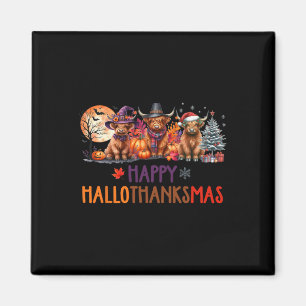 Highland Cow Halloween Christmas Thanksgiving Hall Magnet