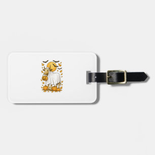 Highland Cow Halloween in Ghost Costume Luggage Tag