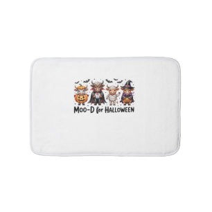 Highland Cow Halloween Spooky Season (2) Bath Mat