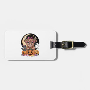 Highland Cow Halloween Spooky Season Luggage Tag