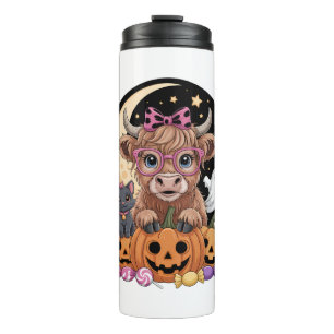Highland Cow Halloween Spooky Season Thermal Tumbler