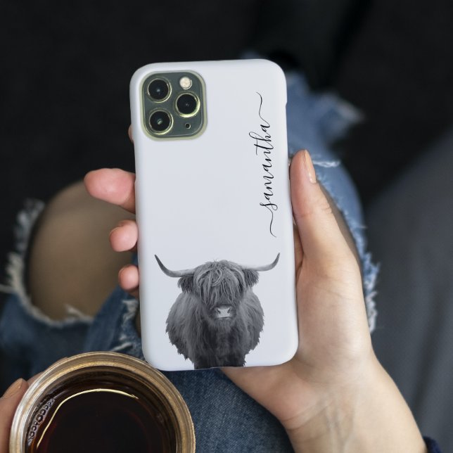 Highland Cow Handwritten 12 Case-Mate iPhone Case (Creator Uploaded)