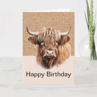 Highland Cow HAPPY BIRTHDAY Card