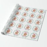 Baby Cow Christmas Pattern Wrapping Paper