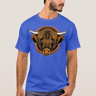Highland Cow Head Illustration T-Shirt