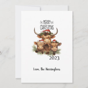 Highland Cow Holiday Card