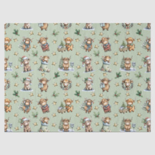 Highland Cow Holiday Parade Tissue Paper