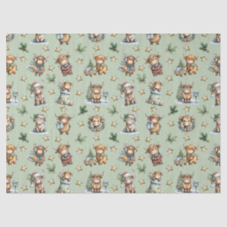 Highland Cow Holiday Parade Tissue Paper