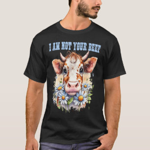 Highland Cow I Am Not Your Beef Vegan T-Shirt