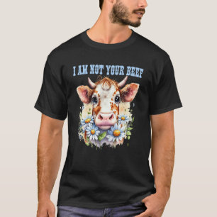 Highland Cow I Am Not Your Beef Vegan T-Shirt