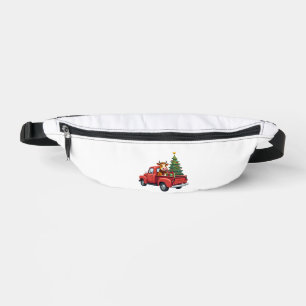 Highland Cow in Truck Farm Farmer Christmas Cow Ca Bum Bags