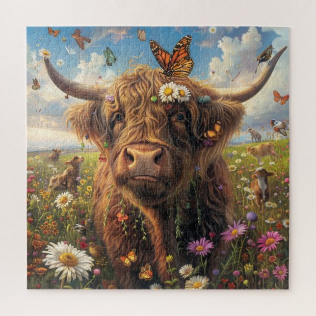 Highland Cow Jigsaw Puzzle (Vertical)