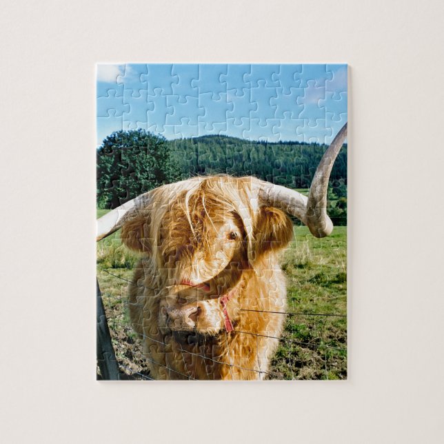 Highland cow jigsaw puzzle (Vertical)