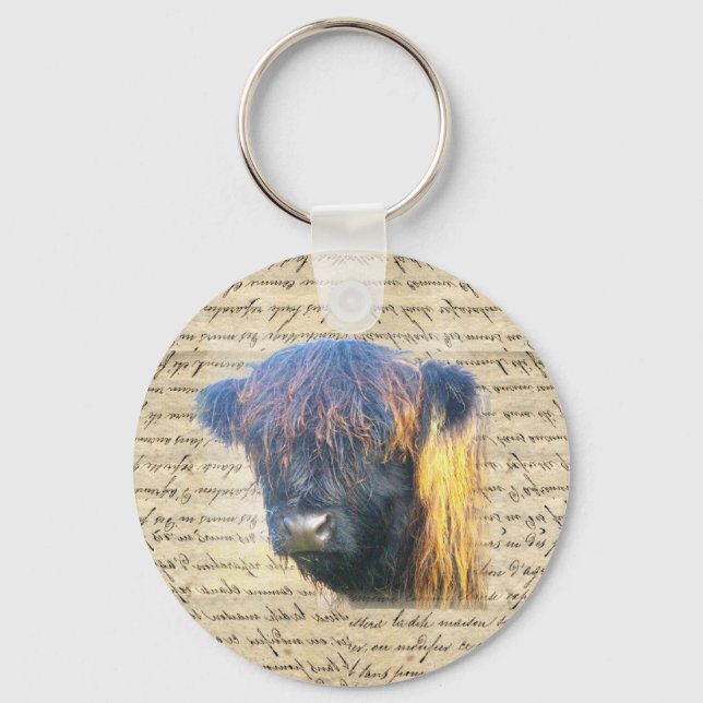Highland cow key ring (Front)