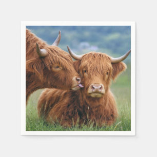Highland Cow Kiss Napkin