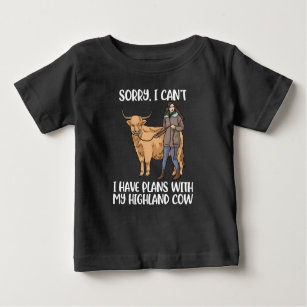 Highland Cow Lover Women Scottish Highland Cow Baby T-Shirt