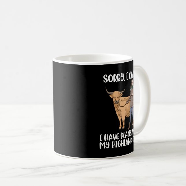 Highland Cow Lover Women Scottish Highland Cow Coffee Mug (Front Right)