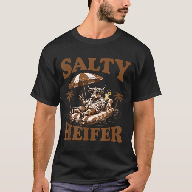 Highland Cow Lovers Salty Heifer Trocal For Women  T-Shirt (Front)