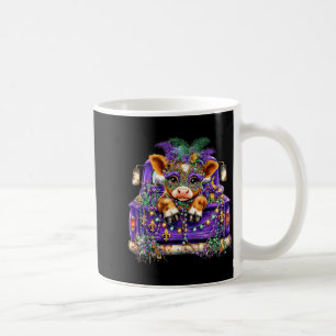 Highland Cow Mardi Gras Truck Nola Cute Kids Girls Coffee Mug