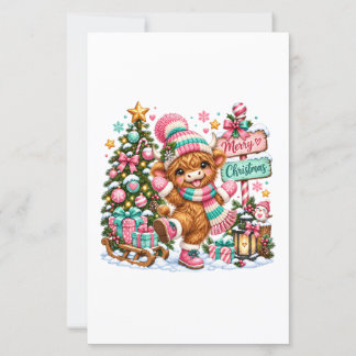 Highland Cow Merry Christmas