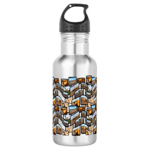 Highland Cow Montage, Water Bottle