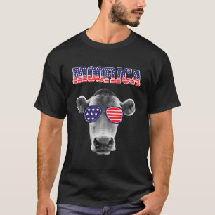 Highland Cow Moorica 4Th July Independence Day Ame T-Shirt