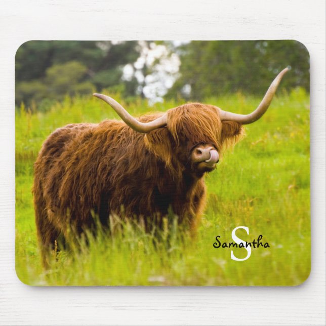 Highland Cow Mouse Pad (Front)