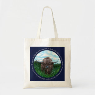 Highland Cow, My Heart's In The Highlands Tote Bag