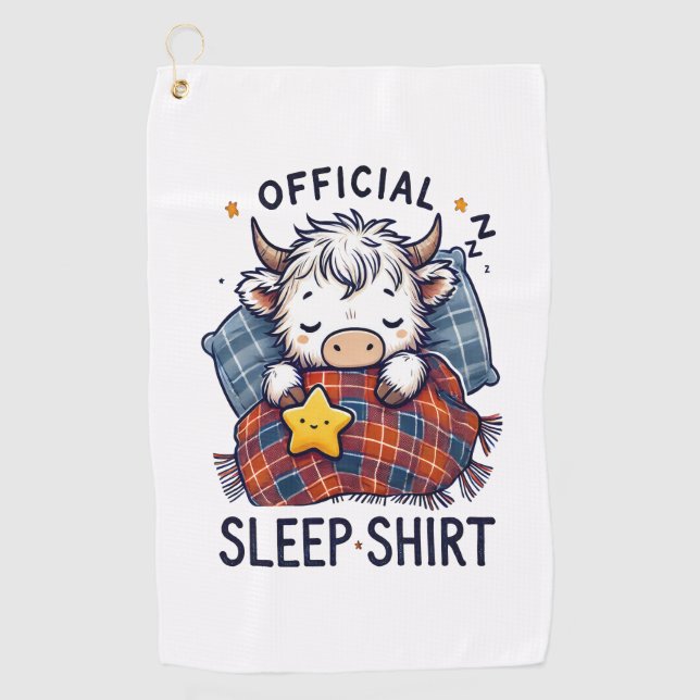 Highland Cow , Official Sleep  Golf Towel (Front)
