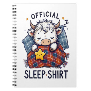 Highland Cow , Official Sleep  Notebook