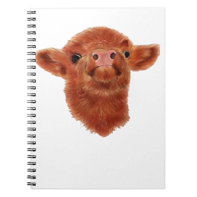 Highland Cow Oversized T-Shirt Notebook (Front)