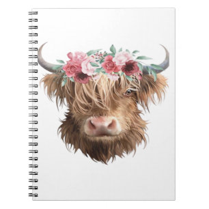 Highland Cow Painting Classic T-Shirt Notebook