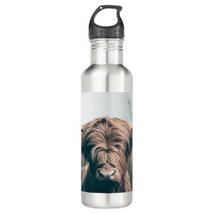 Highland cow portrait 710 ml water bottle