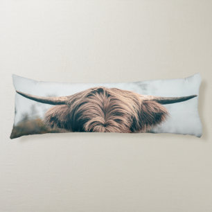 Highland cow portrait body cushion