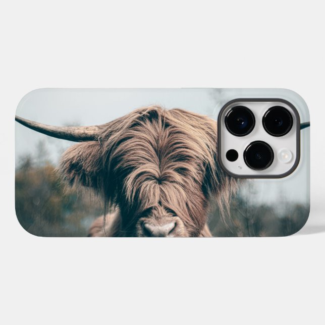Highland cow portrait Case-Mate iPhone case (Back (Horizontal))