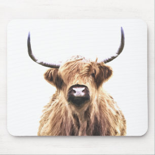 Highland Cow Portrait Mouse Pad